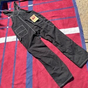 Dickies black Relaxed fit Twill Overalls
Juniors L large contrast stitching